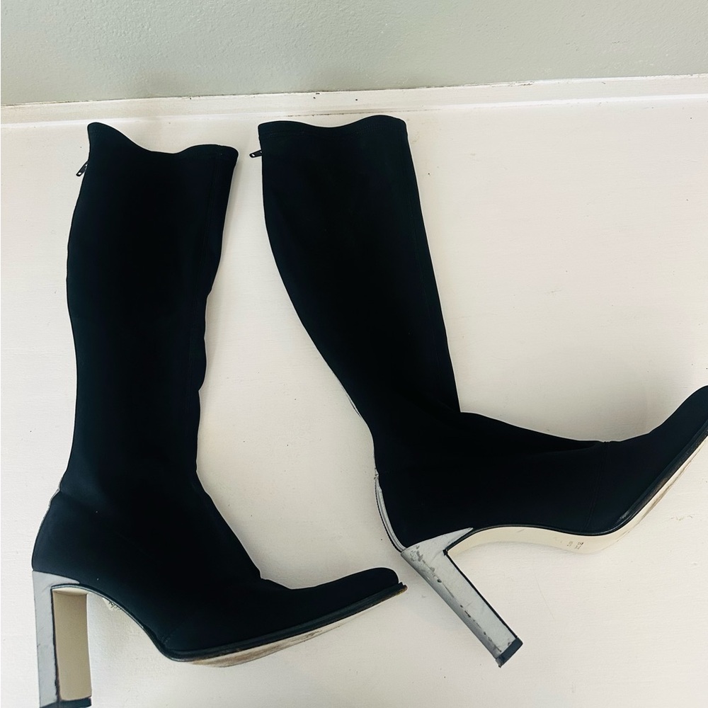 Goffredo Fantini Black Knee-High Boots — Size 37 (US 6.5–7)